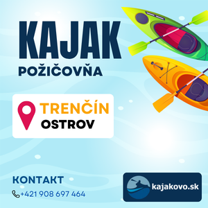 KaJak trencin ostrov pozirovna plavidiel